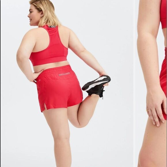 Fabletics womens the breathe run shorts 1x size lipstick red nwt in packaging - Picture 1 of 4